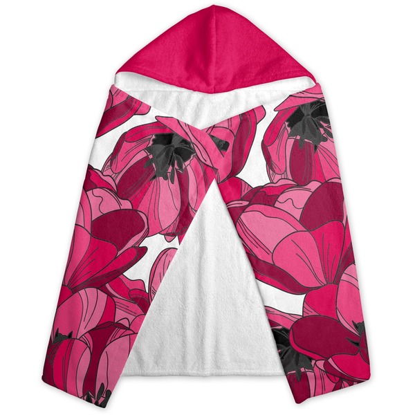 Tulips Hooded Towel - Folded