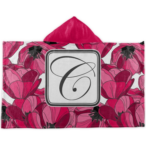 Custom Tulips Kids Hooded Towel (Personalized)