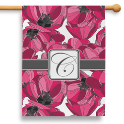 Tulips 28" House Flag - Double Sided (Personalized)
