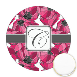 Tulips Printed Cookie Topper - Round (Personalized)