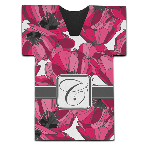 Tulips Jersey Bottle Cooler - Set of 4 - FRONT (flat)