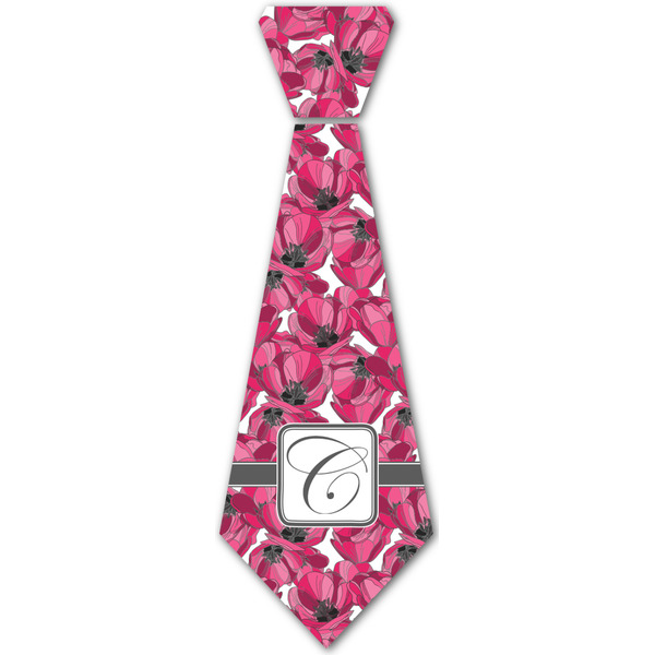 Custom Tulips Iron On Tie - 4 Sizes w/ Initial