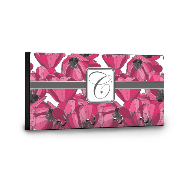 Tulips Key Hanger - Front View with Hooks