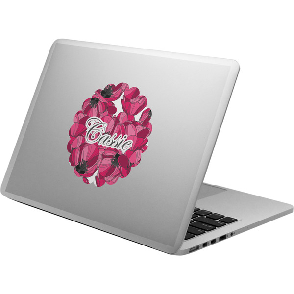 Custom Tulips Laptop Decal (Personalized)