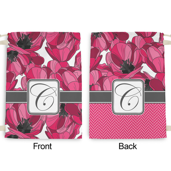 Tulips Large Laundry Bag - Front & Back View