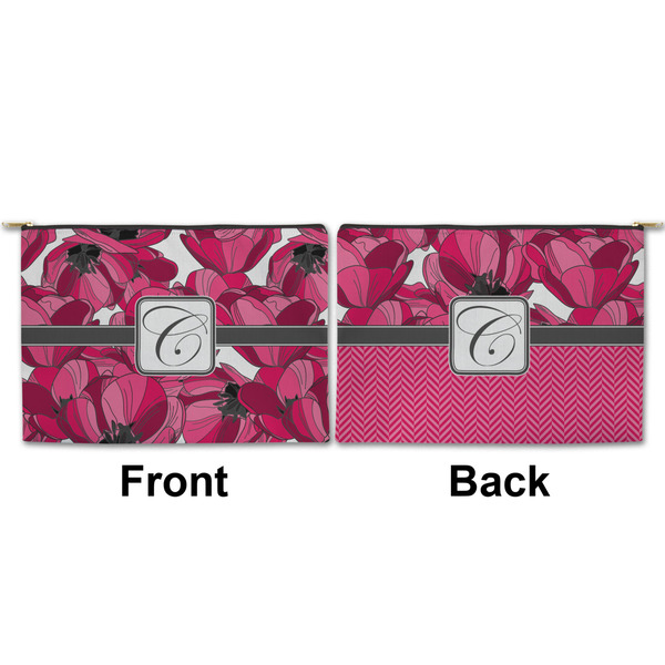 Tulips Large Zipper Pouch Approval (Front and Back)