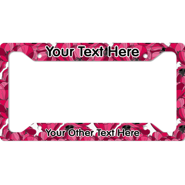 Custom Tulips License Plate Frame - Style A (Personalized)