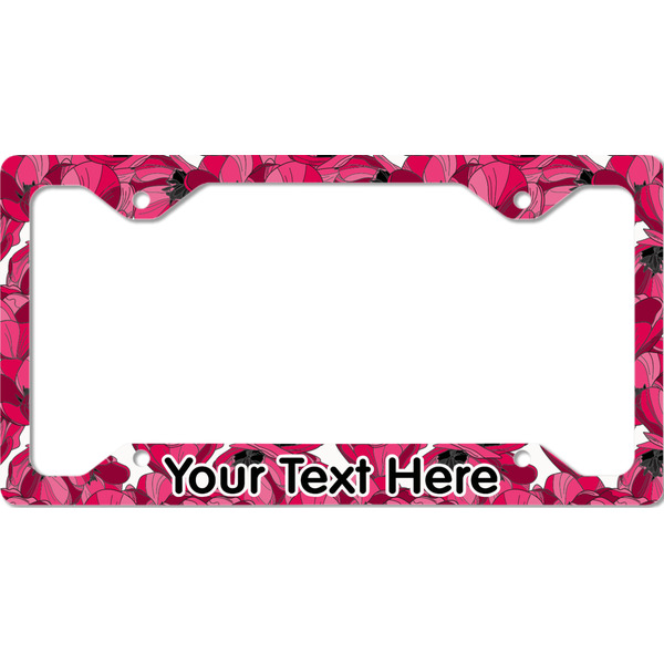 Custom Tulips License Plate Frame - Style C (Personalized)