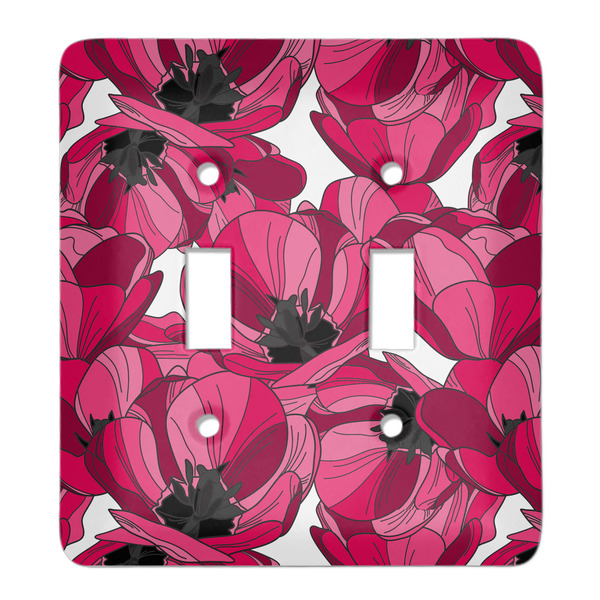 Custom Tulips Light Switch Cover (2 Toggle Plate)