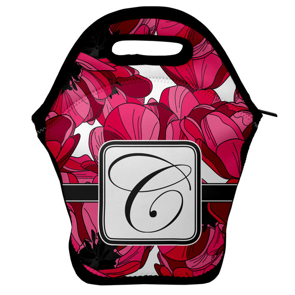 Custom Tulips Lunch Bag w/ Initial