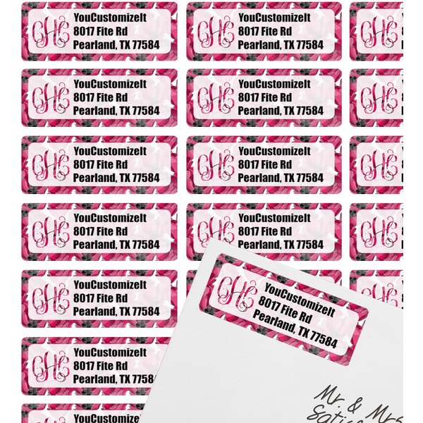 Tulips Mailing Label on Envelope - Multiple Labels