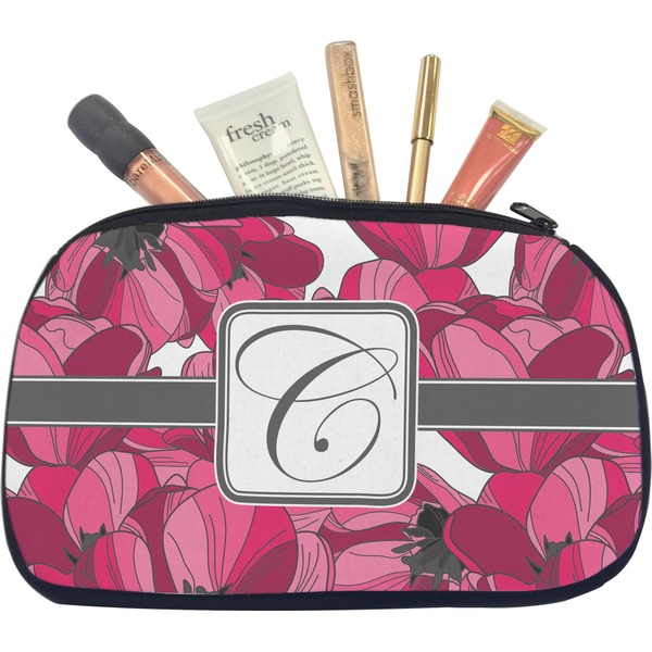 Custom Tulips Makeup / Cosmetic Bag - Medium (Personalized)