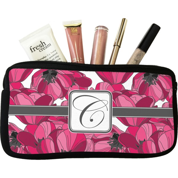 Custom Tulips Makeup / Cosmetic Bag - Small (Personalized)