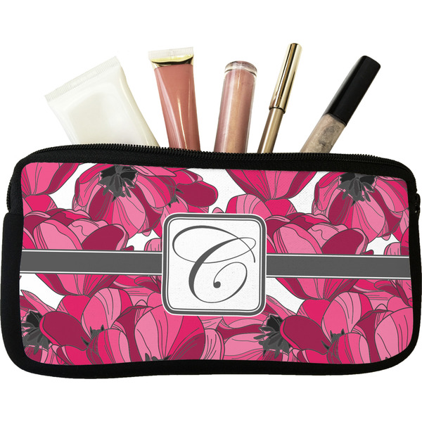 Custom Tulips Makeup / Cosmetic Bag (Personalized)