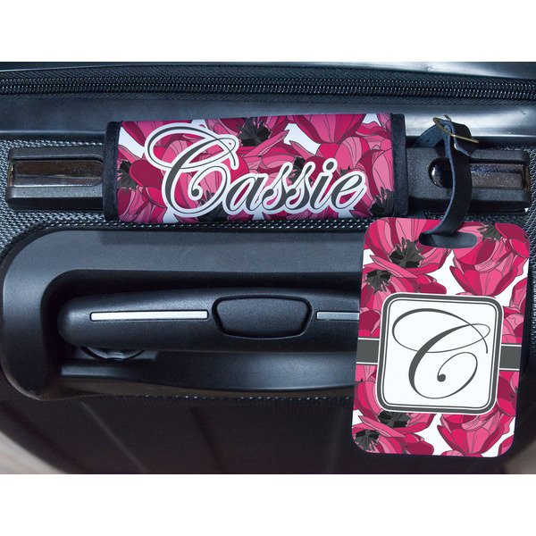 Tulips Metal Luggage Tag & Handle Wrap - In Context