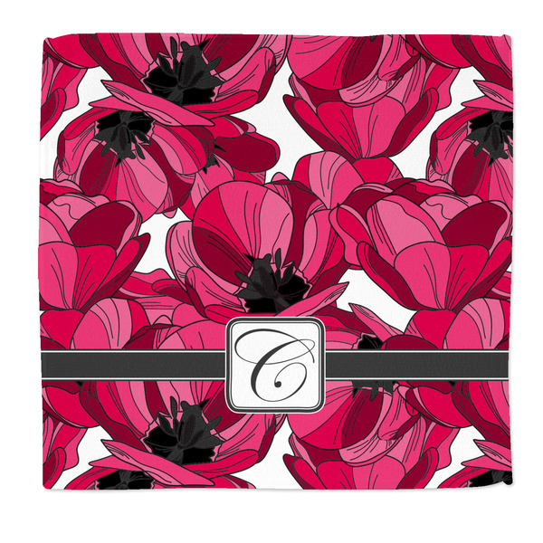 Custom Tulips Microfiber Dish Rag (Personalized)