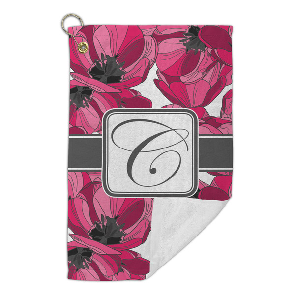 Tulips Microfiber Golf Towels Small - FRONT FOLDED
