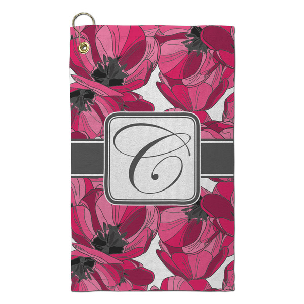 Custom Tulips Microfiber Golf Towel - Small (Personalized)