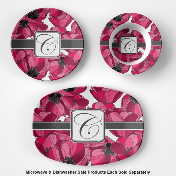 Tulips Microwave & Dishwasher Safe CP Plastic Dishware - Group