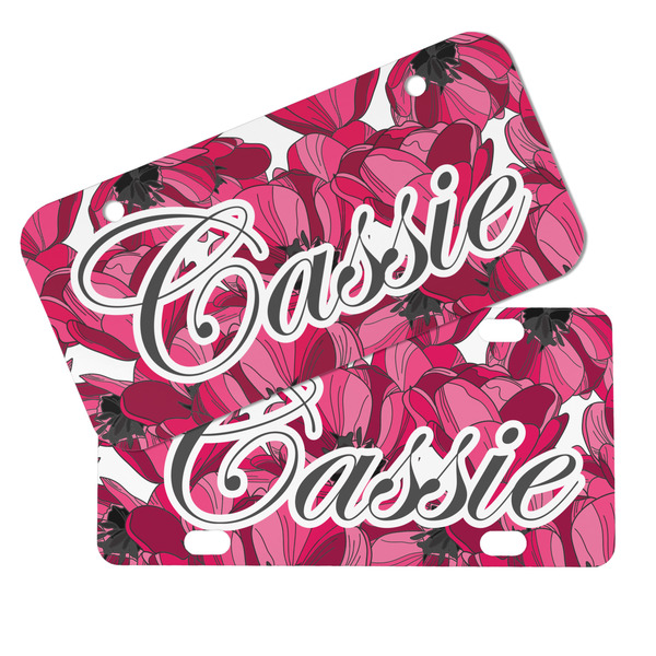 Tulips Mini License Plates - MAIN (4 and 2 Holes)