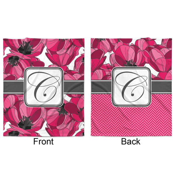 Tulips Minky Blanket - 50"x60" - Double Sided - Front & Back
