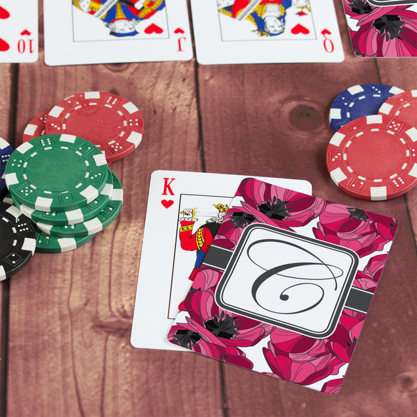 Tulips On Table with Poker Chips