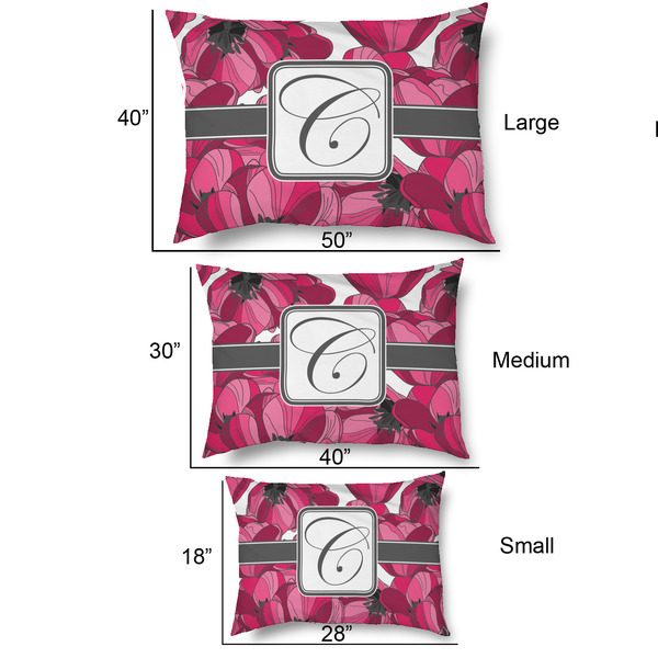 Tulips Outdoor Dog Beds - SIZE CHART