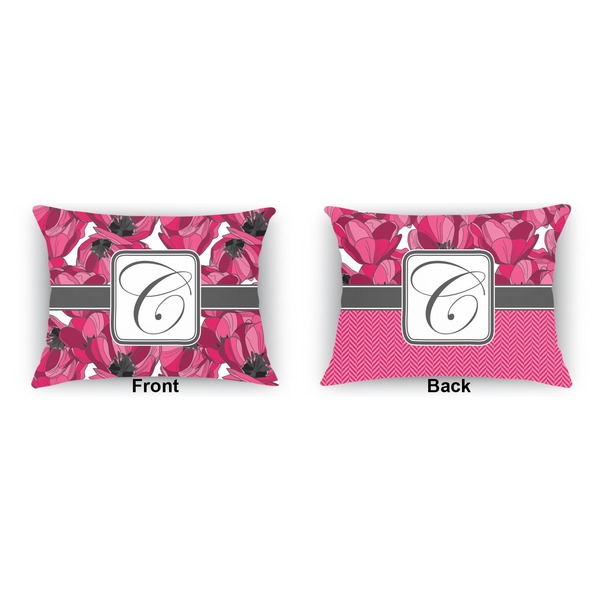 Tulips  Outdoor Rectangular Throw Pillow (Front and Back)