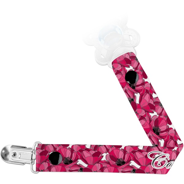 Custom Tulips Pacifier Clip (Personalized)