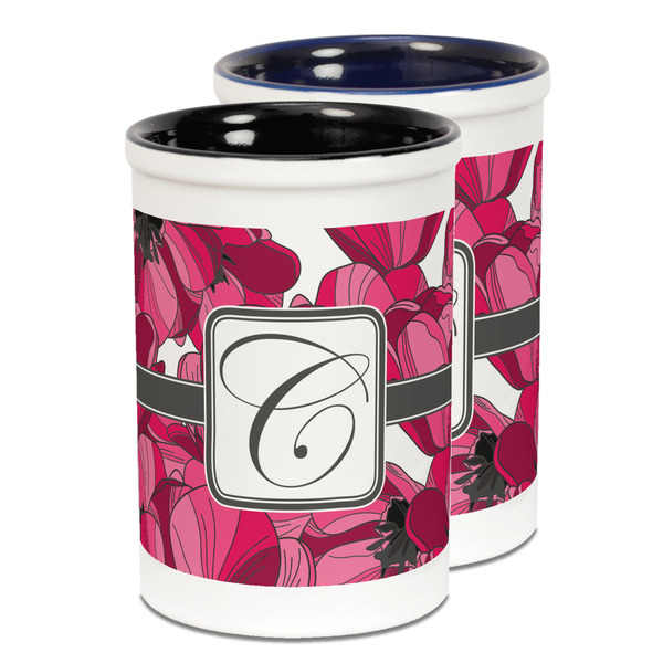 Custom Tulips Ceramic Pencil Holder - Large