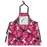 Tulips Apron Without Pockets w/ Initial