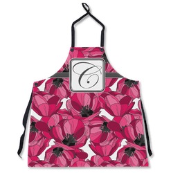 Tulips Apron Without Pockets w/ Initial