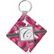 Tulips Diamond Plastic Keychain w/ Initial