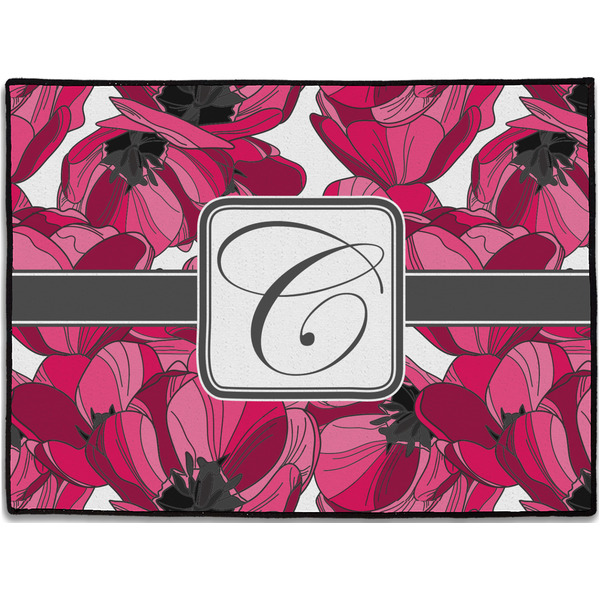 Custom Tulips Door Mat (Personalized)