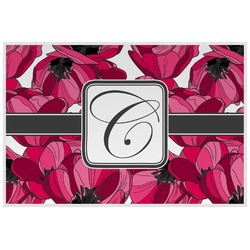 Tulips Laminated Placemat w/ Initial