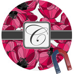 Tulips Round Fridge Magnet (Personalized)