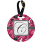 Tulips Plastic Luggage Tag - Round (Personalized)