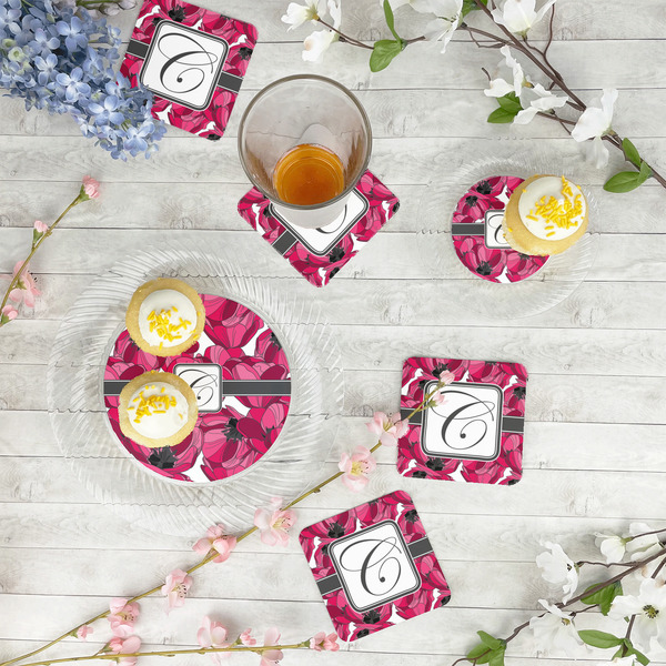 Tulips Plastic Party Appetizer & Dessert Plates - In Context