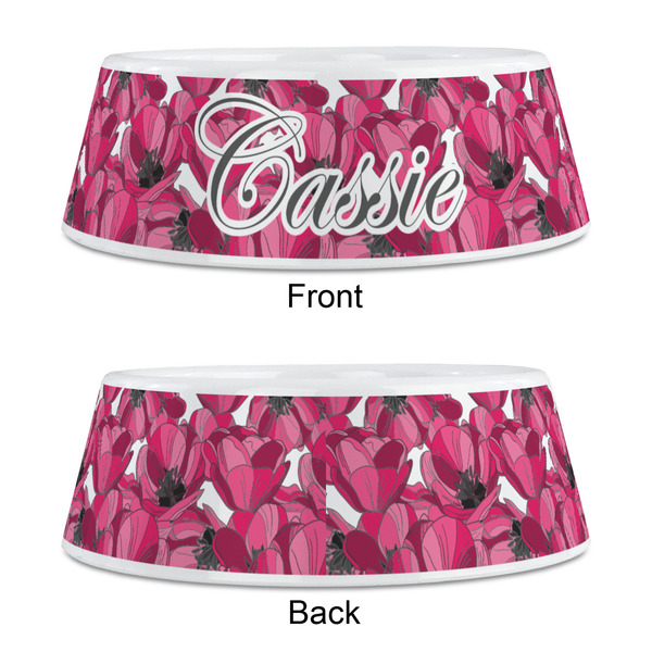 Tulips Plastic Pet Bowls - Medium - APPROVAL