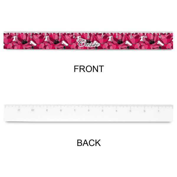 Tulips Plastic Ruler - 12" - APPROVAL