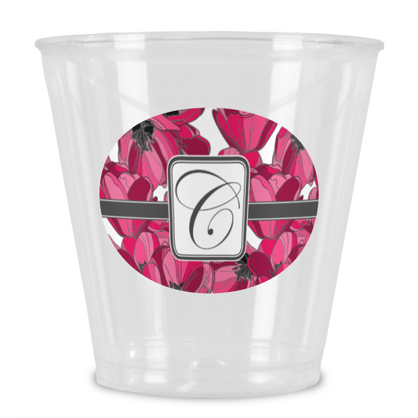 Custom Tulips Plastic Shot Glass (Personalized)