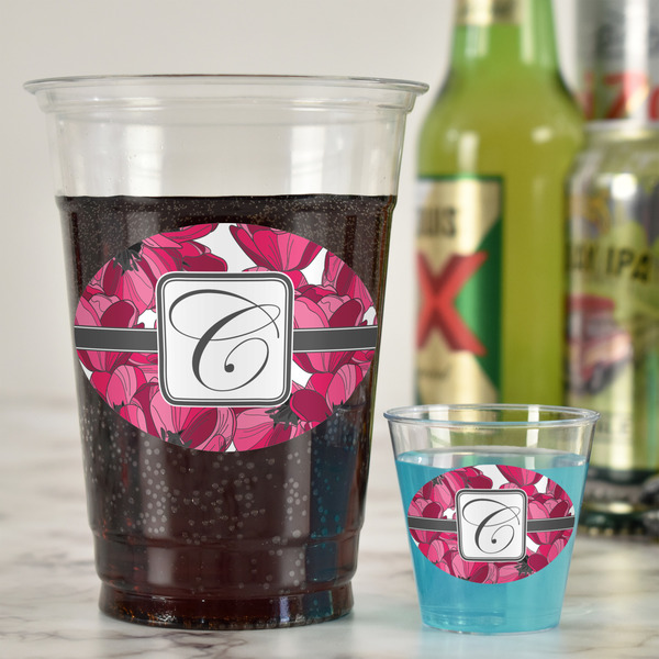 Tulips Plastic Shot Glasses - In Context