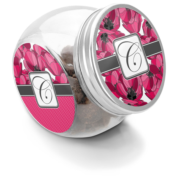Custom Tulips Puppy Treat Jar (Personalized)