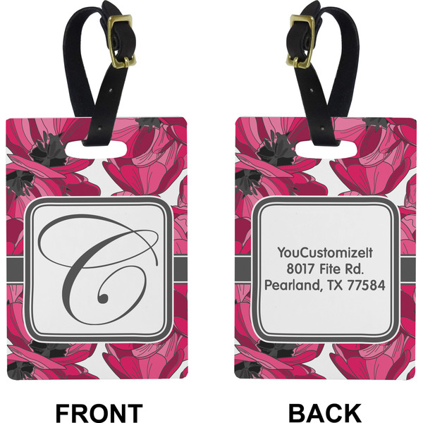 Tulips Rectangle Luggage Tag (Front + Back)