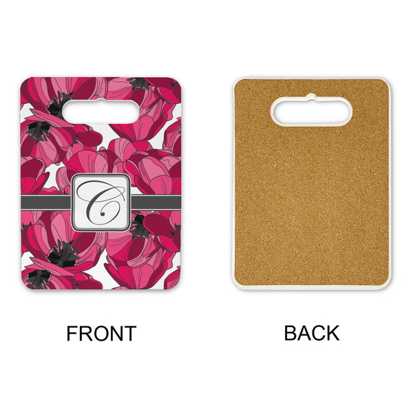 Tulips Rectangle Trivet with Handle - APPROVAL