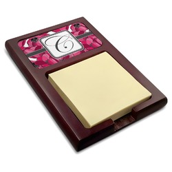 Tulips Red Mahogany Sticky Note Holder (Personalized)