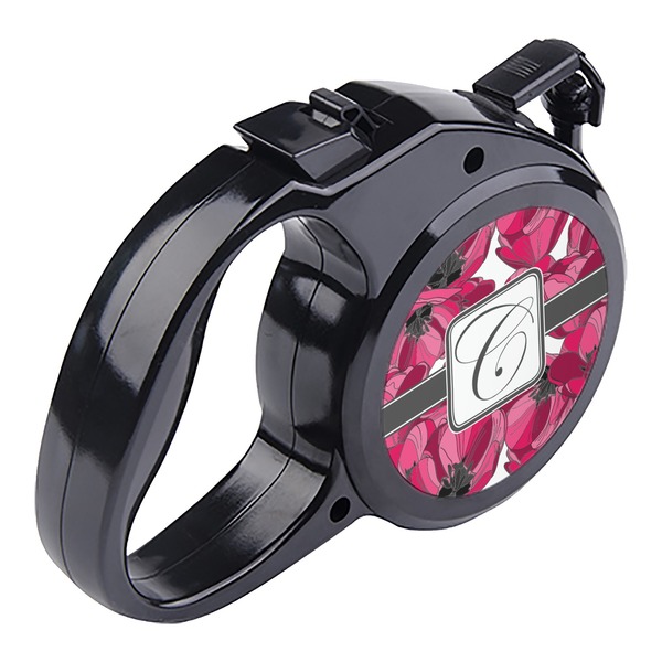 Tulips Retractable Dog Leash - Angle