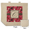 Tulips Reusable Cotton Grocery Bag - Front & Back View