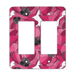Tulips Rocker Style Light Switch Cover - Two Switch