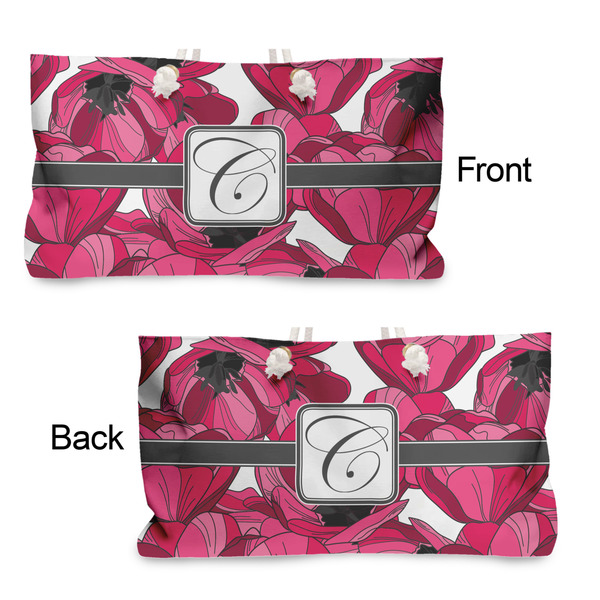 Tulips Large Rope Tote - From & Back View